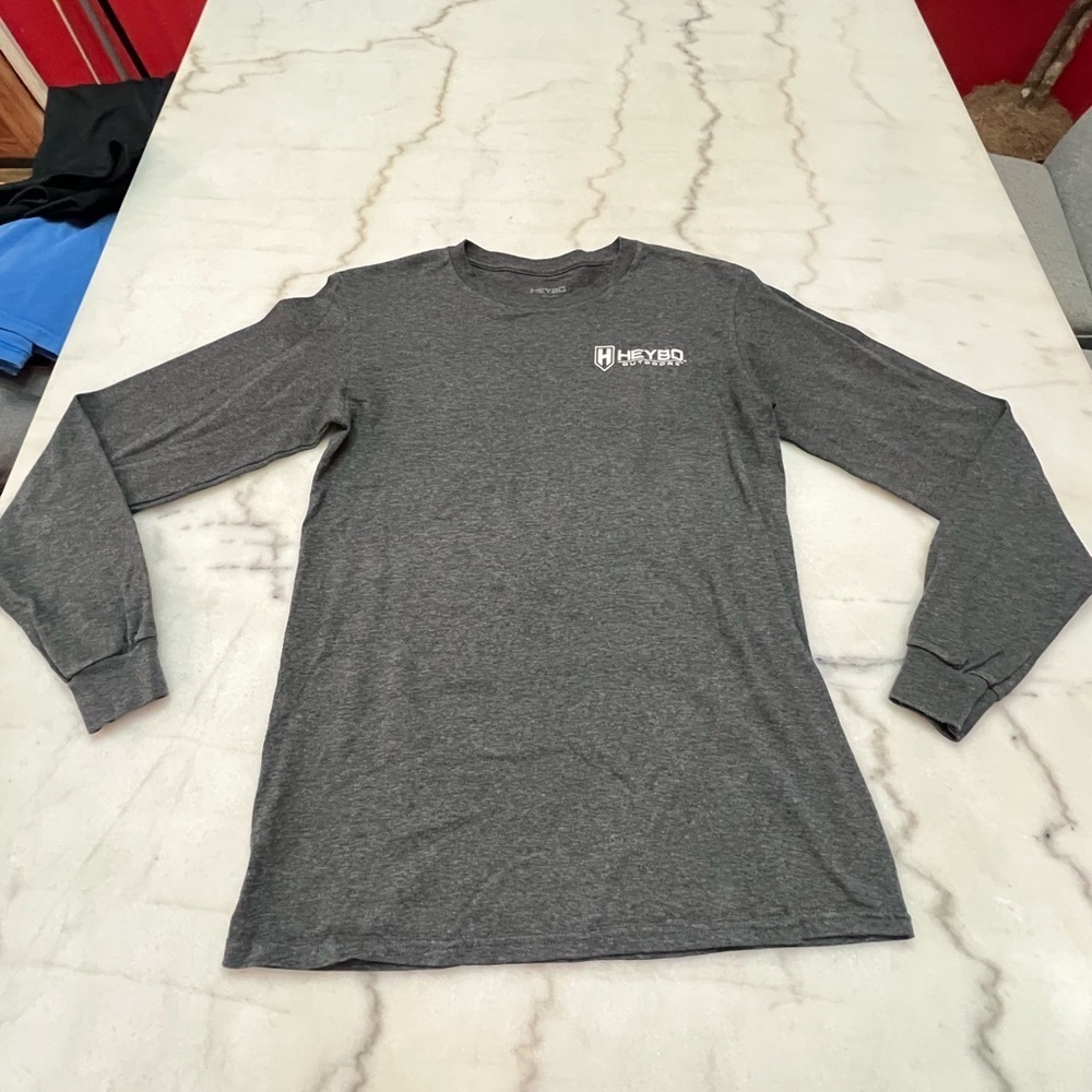 Heybo Charcoal Long Sleeve Men's Tee